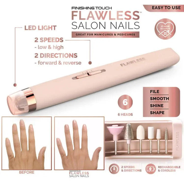 Rechargeable Salon Nails Kit – Complete Electronic Manicure & Pedicure Set