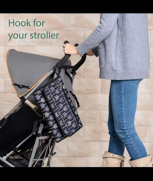 Portable Baby Changing Pad – One-Hand Use Diaper Mat for Strollers & Nappy Bags