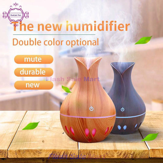 Elegant Vase-Shaped Aromatherapy Diffuser & Cool Mist Humidifier – 2-in-1 Home Wellness