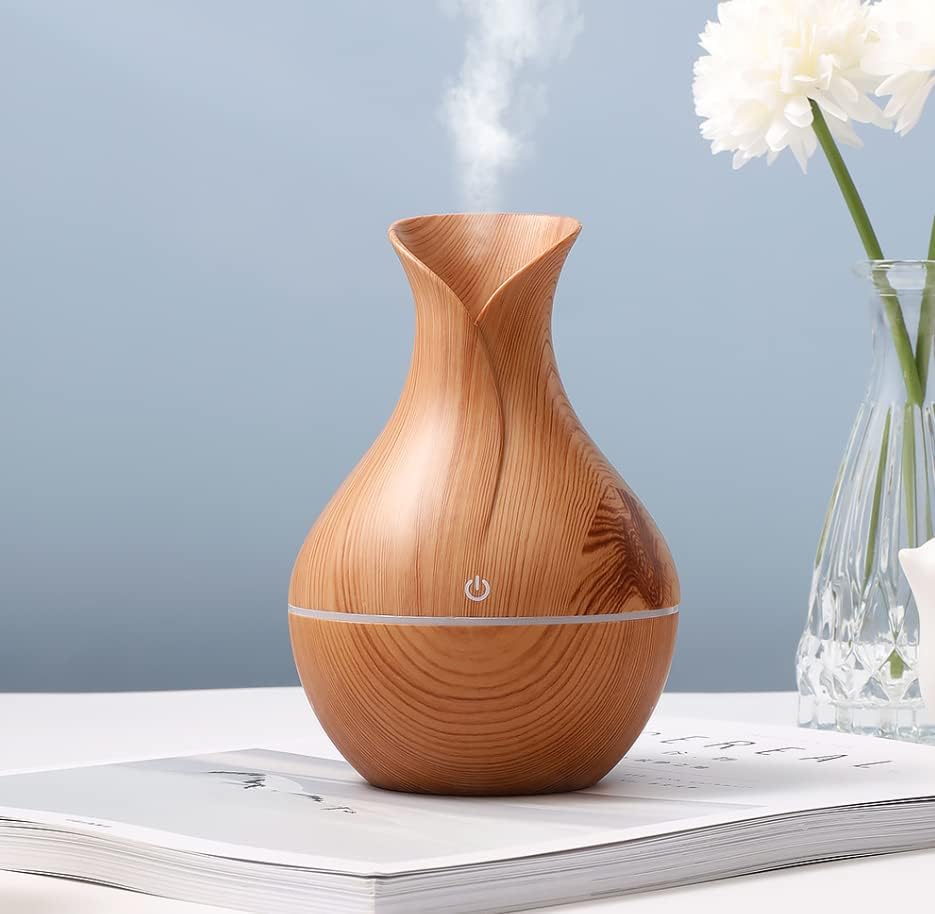 Elegant Vase-Shaped Aromatherapy Diffuser & Cool Mist Humidifier – 2-in-1 Home Wellness