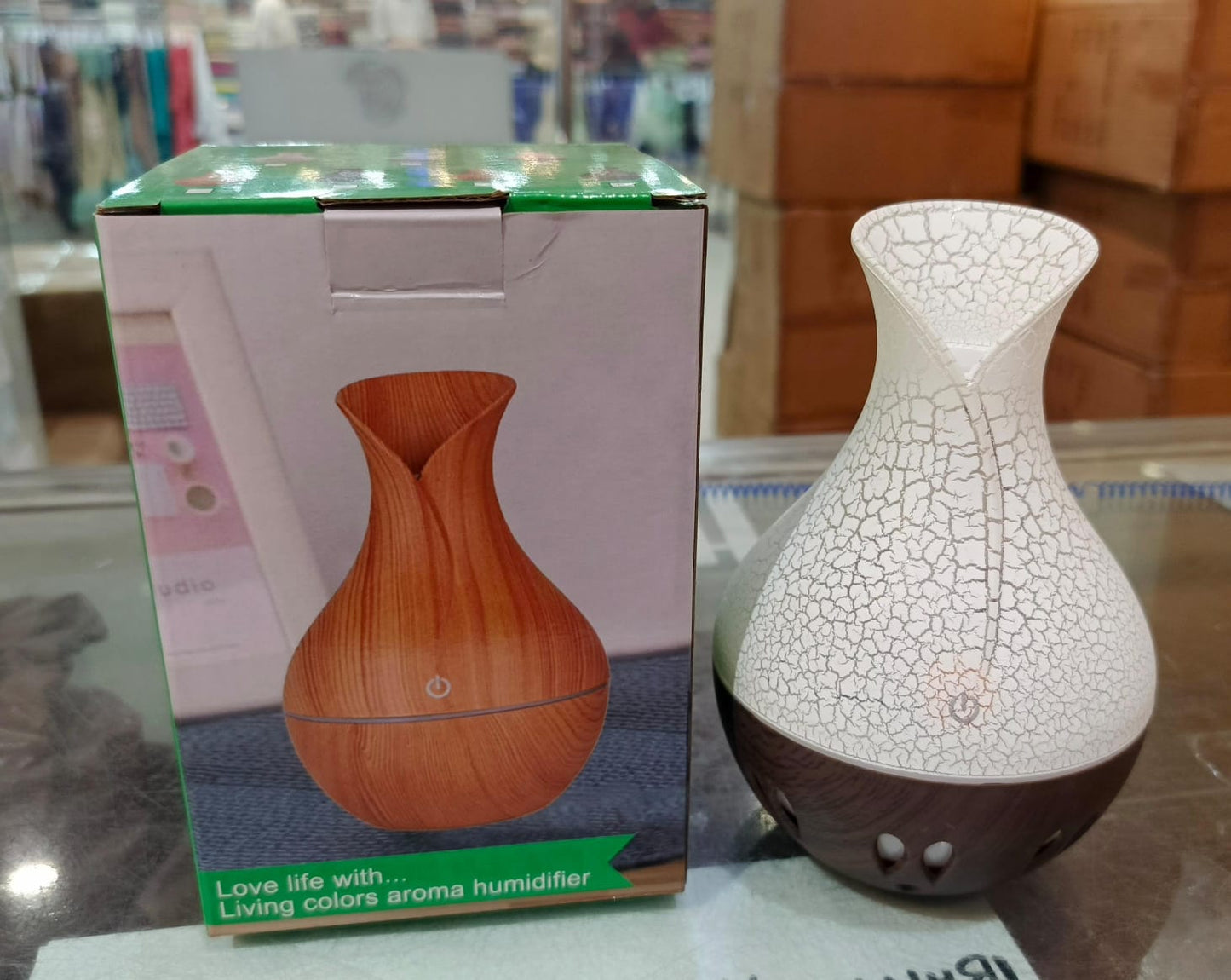 Elegant Vase-Shaped Aromatherapy Diffuser & Cool Mist Humidifier – 2-in-1 Home Wellness