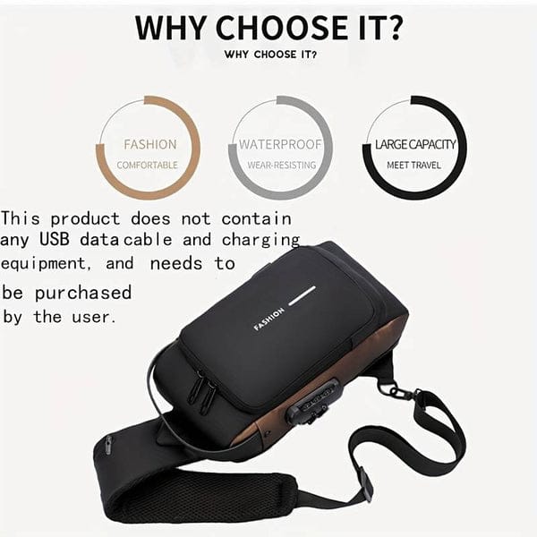 Crossbody Bag. (Waterproof & Multifunctional):