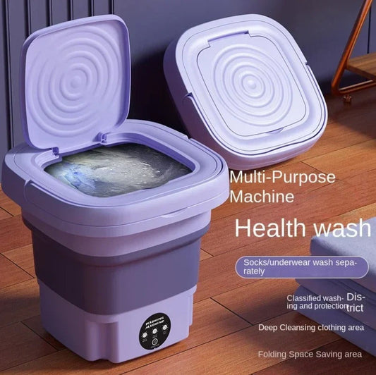 Portable folding washing machine