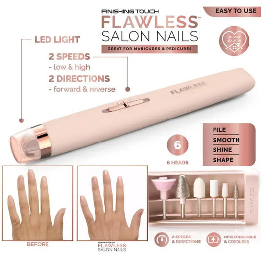 Rechargeable Salon Nails Kit – Complete Electronic Manicure & Pedicure Set