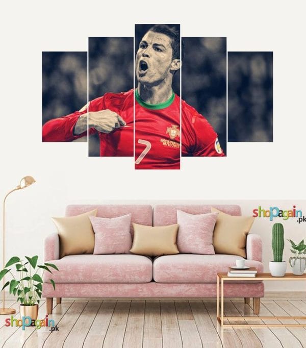 CR7 5-Piece HD Printed Wall Frame