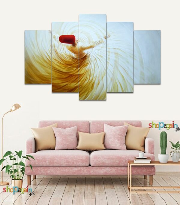 Swirling Sufi 5-Piece HD Printed Wall Frame