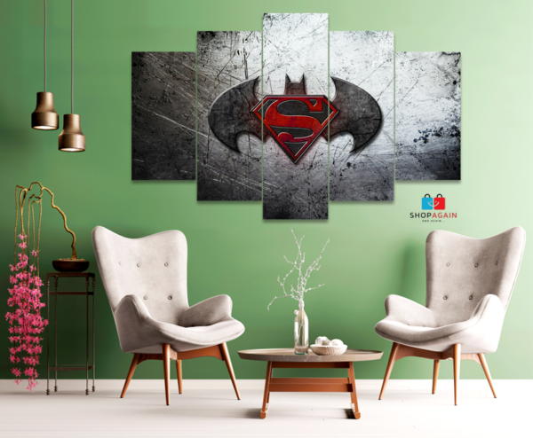 Batman v Superman 5-Piece HD Printed Wall Frame