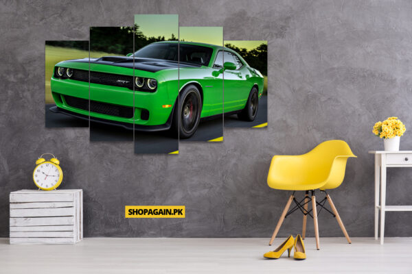 Dodge Challenger SRT 5-Piece HD Printed Wall Frame