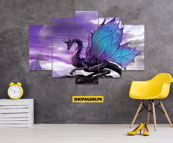 Dragon 5-Piece HD Printed Wall Frame