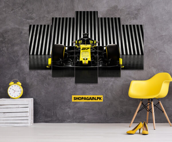 F1 Car 5-Piece HD Printed Wall Frame