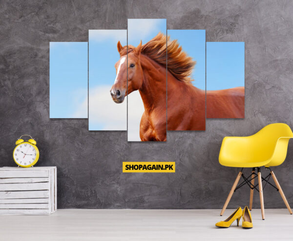 Horse 5-Piece HD Printed Wall Frame