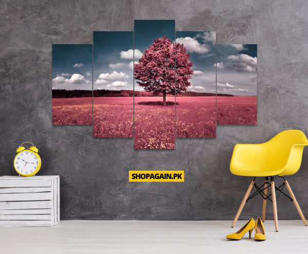 Wall Art Lonely Tree 5-Piece HD Printed Wall Frame