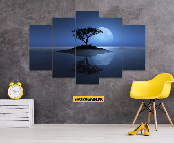 Lonely Tree 5-Piece HD Printed Wall Frame