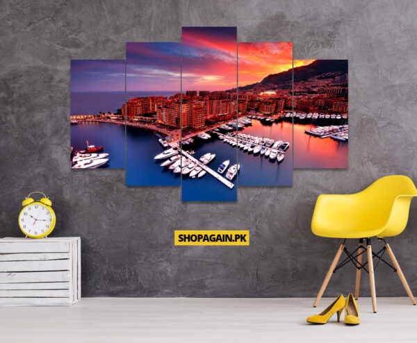 Monaco 5-Piece HD Printed Wall Frame