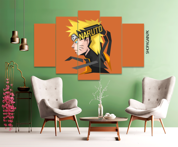 Naruto Uzumaki 5-Piece HD Printed Wall Frame