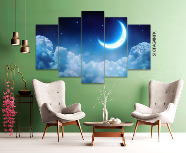 Nature Crescent 5-Piece HD Printed Wall Frame