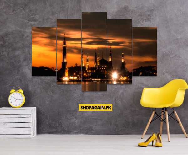 Samarinda Islamic Center 5-Piece HD Printed Wall Frame