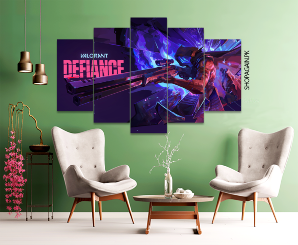 Valorant Defiance 5-Piece HD Printed Wall Frame