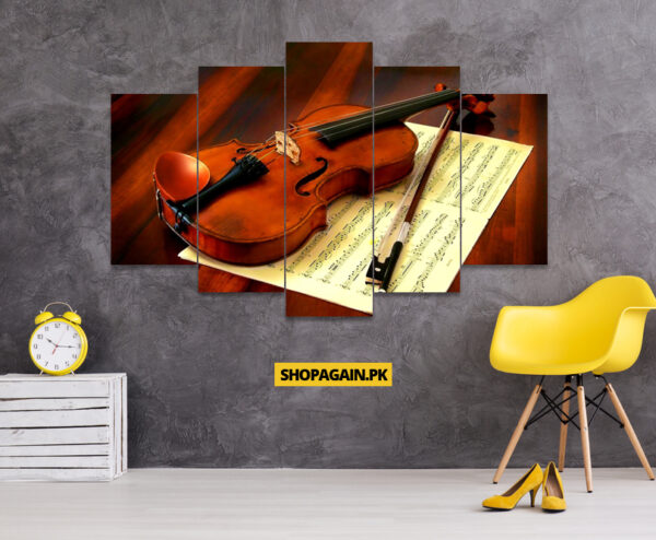 Violin 5-Piece HD Printed Wall Frame