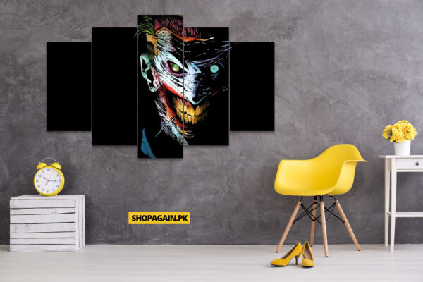 Artistic Joker 5-Piece HD Printed Wall Frame