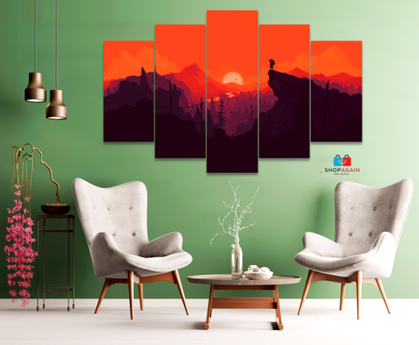 Artistic Sunset 5-Piece HD Printed Wall Frame