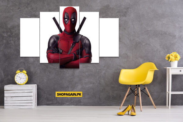 Deadpool 5-Piece HD Printed Wall Frame