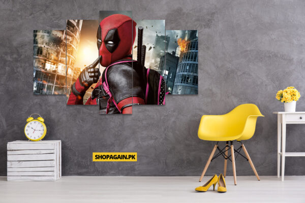 Deadpool 5-Piece HD Printed Wall Frame