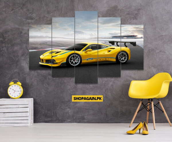 Ferrari 488 5-Piece HD Printed Wall Frame