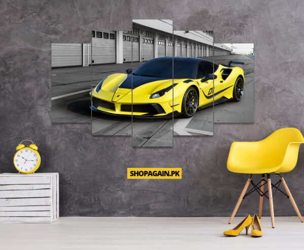 Ferrari 488 5-Piece HD Printed Wall Frame