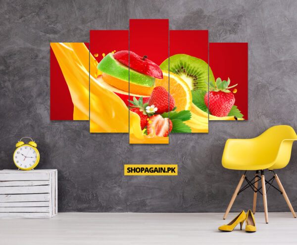 Fruits 5-Piece HD Printed Wall Frame