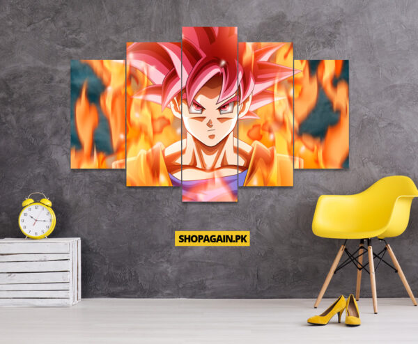 Goku 5-Piece HD Printed Wall Frame