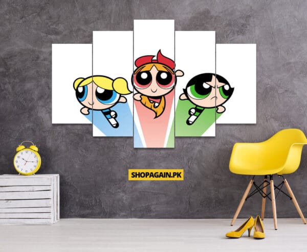 Powerpuff Girls 5-Piece HD Printed Wall Frame