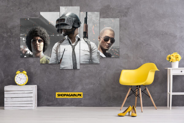 PUBG 5-Piece HD Printed Wall Frame