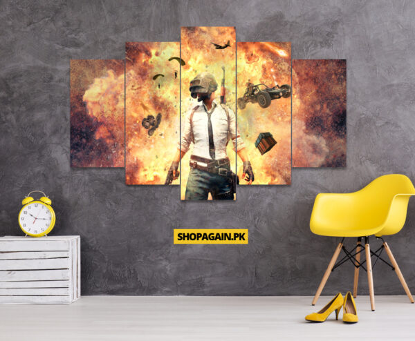 PUBG 5-Piece HD Printed Wall Frame