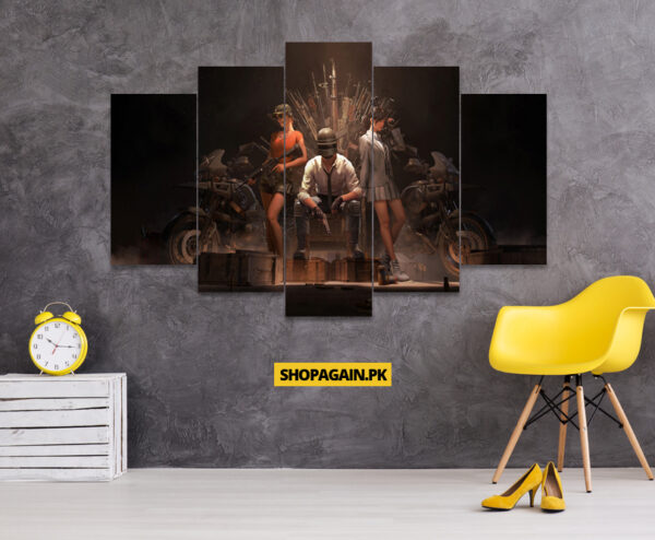 PUBG 5-Piece HD Printed Wall Frame