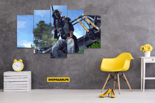 PUBG 5-Piece HD Printed Wall Frame