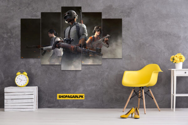 PUBG 5-Piece HD Printed Wall Frame