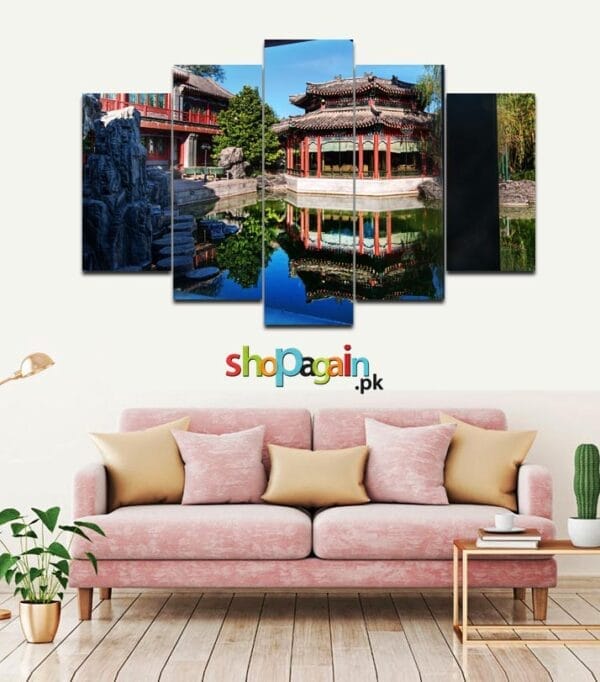 Ancient Japanese Temples 5-Piece HD Printed Wall Frame