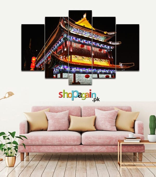 Xian South Gate 5-Piece HD Printed Wall Frame