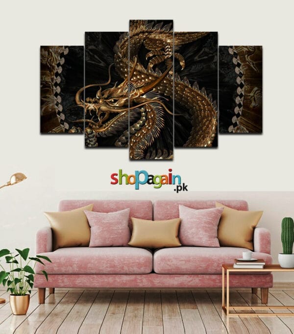 Dragon 5-Piece HD Printed Wall Frame