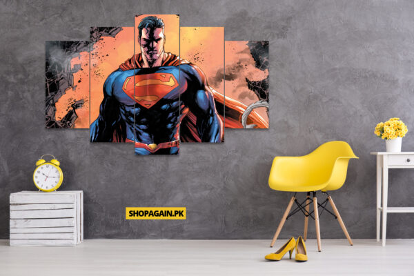 Superman 5-Piece HD Printed Wall Frame