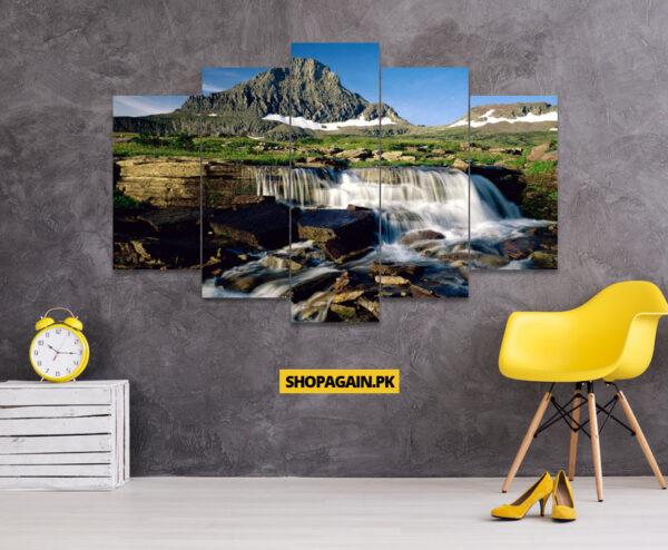 Waterfall 5-Piece HD Printed Wall Frame